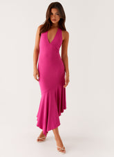 Perdita Midi Dress - Fuchsia