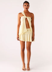 Delight Me Low Rise Mini Skirt - Yellow