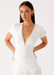 London Midi Dress - White