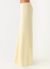 Star Girl Chiffon Maxi Skirt - Yellow