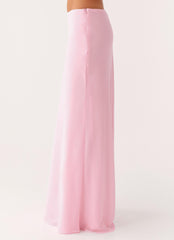 Star Girl Chiffon Maxi Skirt - Baby Pink