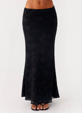 Starlit Maxi Skirt - Black