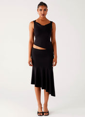 Wonderlust Midi Skirt - Black