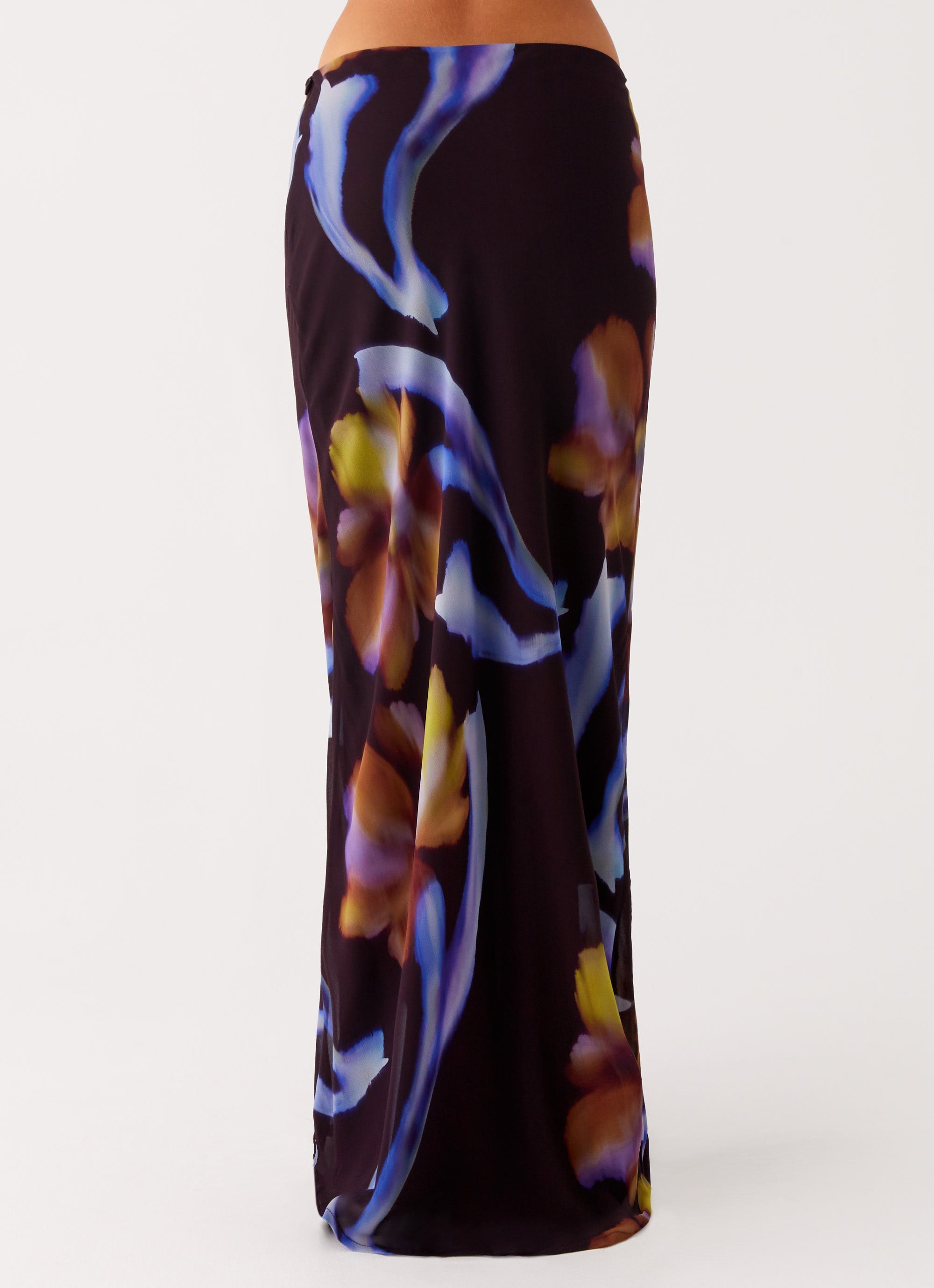 Barbados Maxi Skirt - Dark Floral