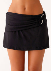 Collab Mini Skirt - Black