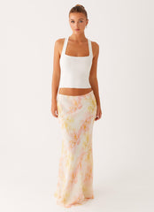 Harlow Chiffon Maxi Skirt - Floral Print