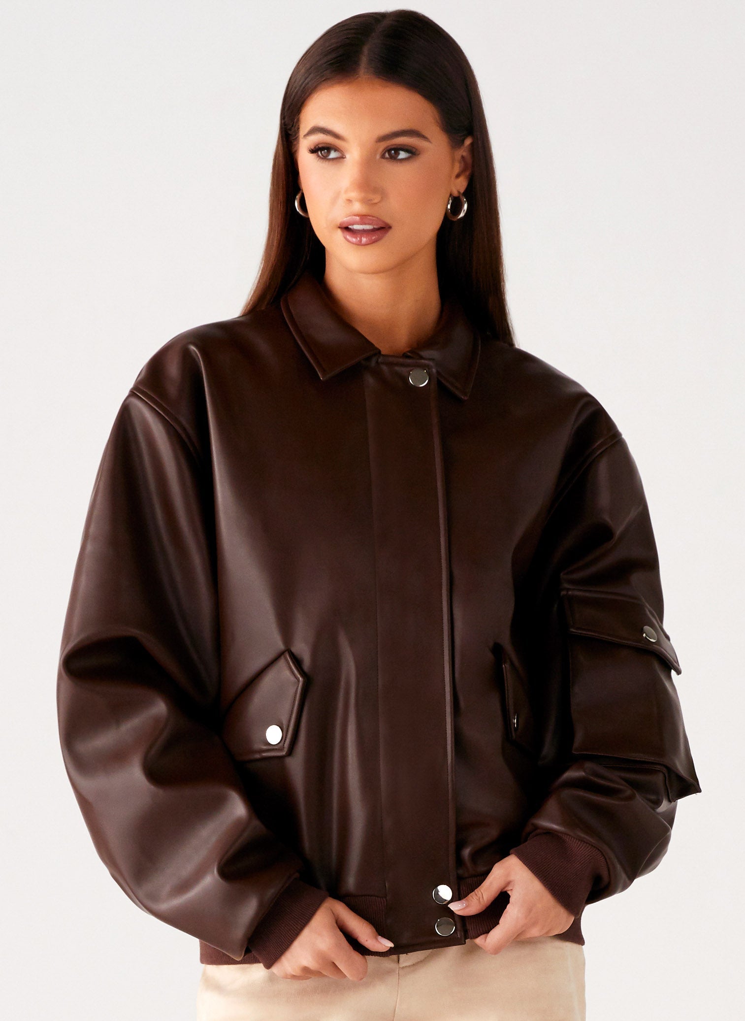 Indara Bomber Jacket - Chocolate