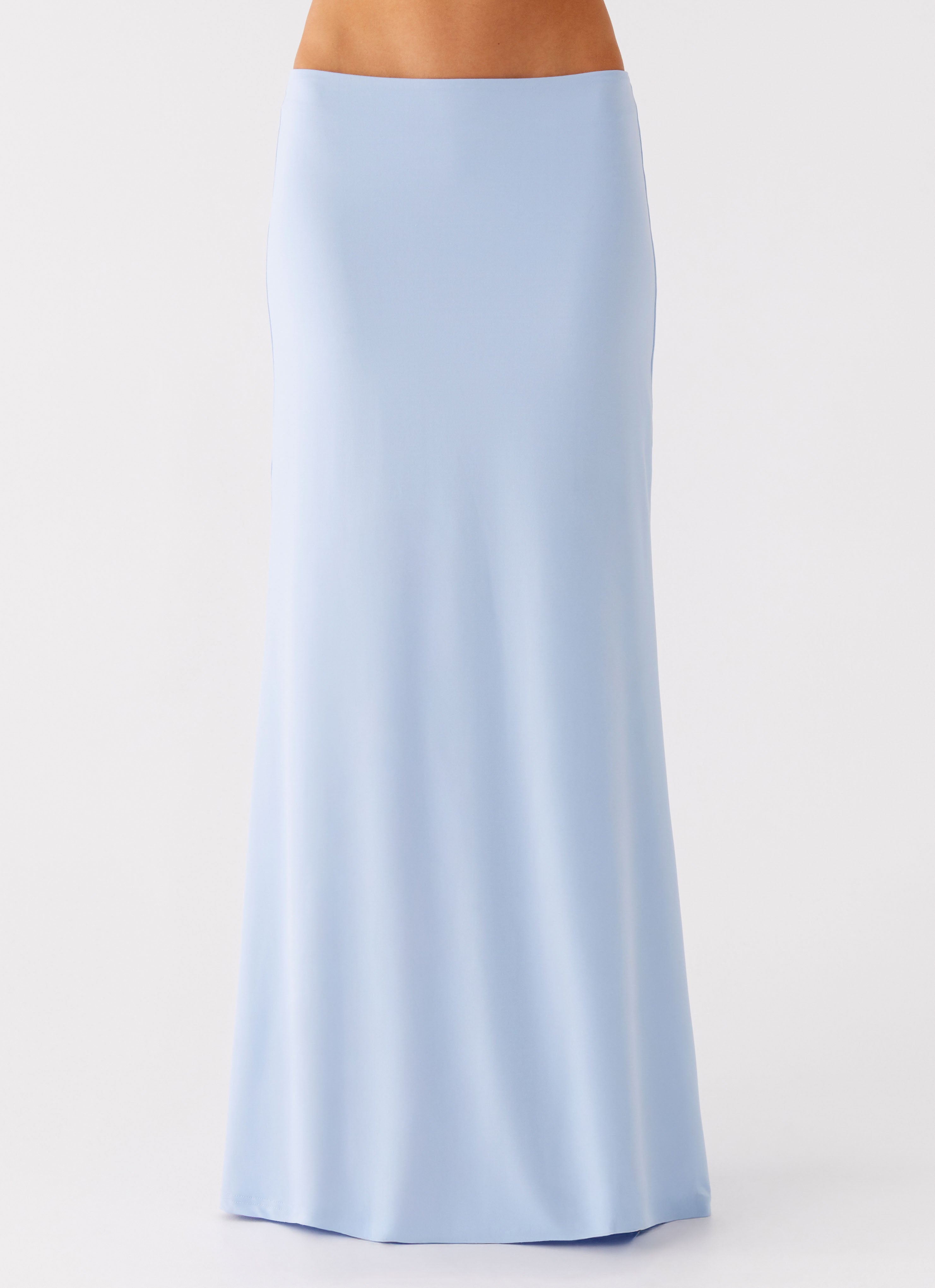 Like A Flower Maxi Skirt - Baby Blue