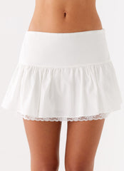 Mavis Mini Skirt - White