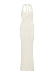 Novalee Flower Crochet Maxi Dress - Ivory