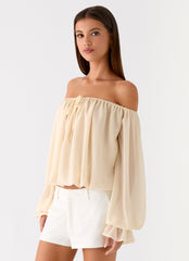 Sandali Off Shoulder Top - Cream