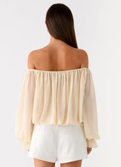 Sandali Off Shoulder Top - Cream