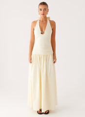 Val Maxi Dress - Lemon