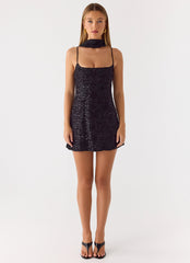 Vision Sequin Mini Dress - Black