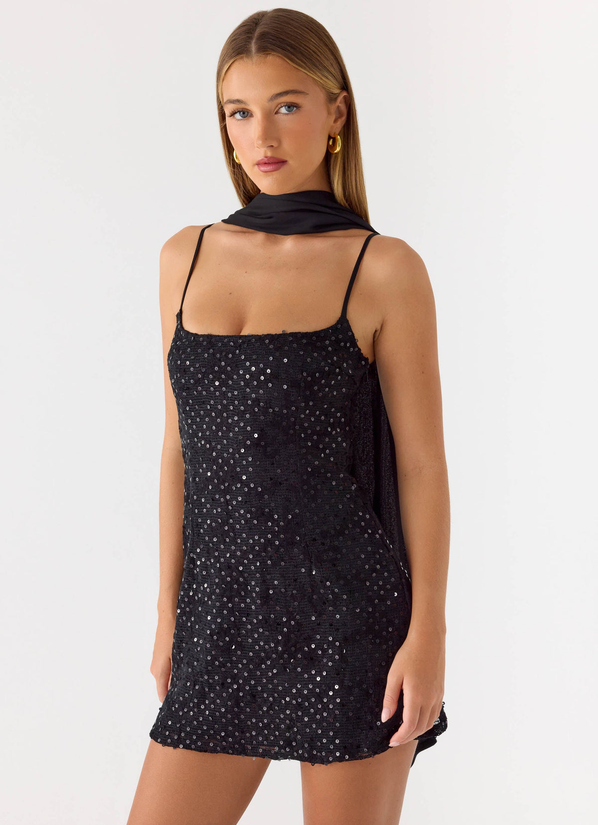 Vision Sequin Mini Dress - Black