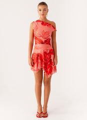 Wade Mini Dress - Sicily Sunsets Print